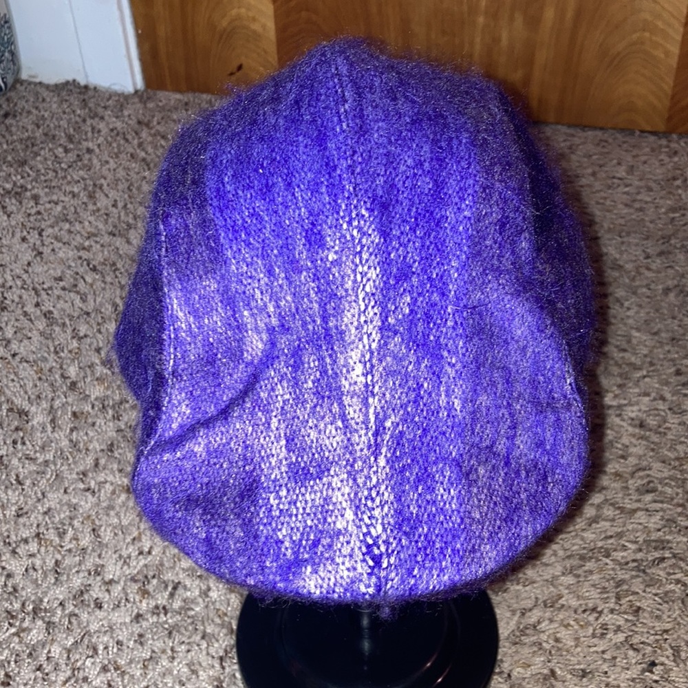 Dark Purple Ecudor Alpaca Golfing Cap Hat NWT